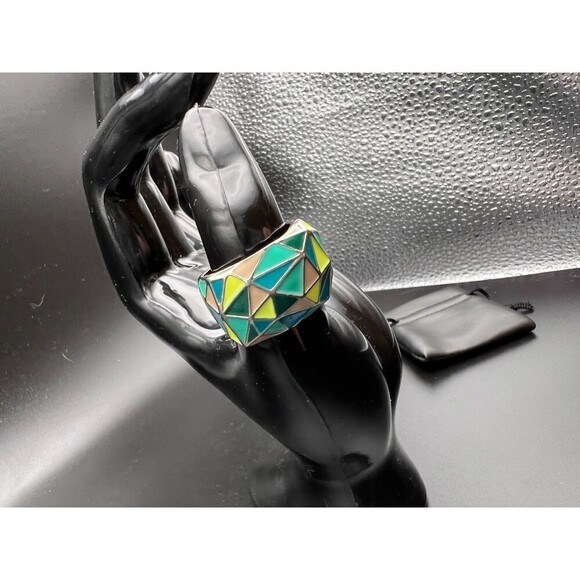 Geometric Enamel Ring - Picture 2 of 6